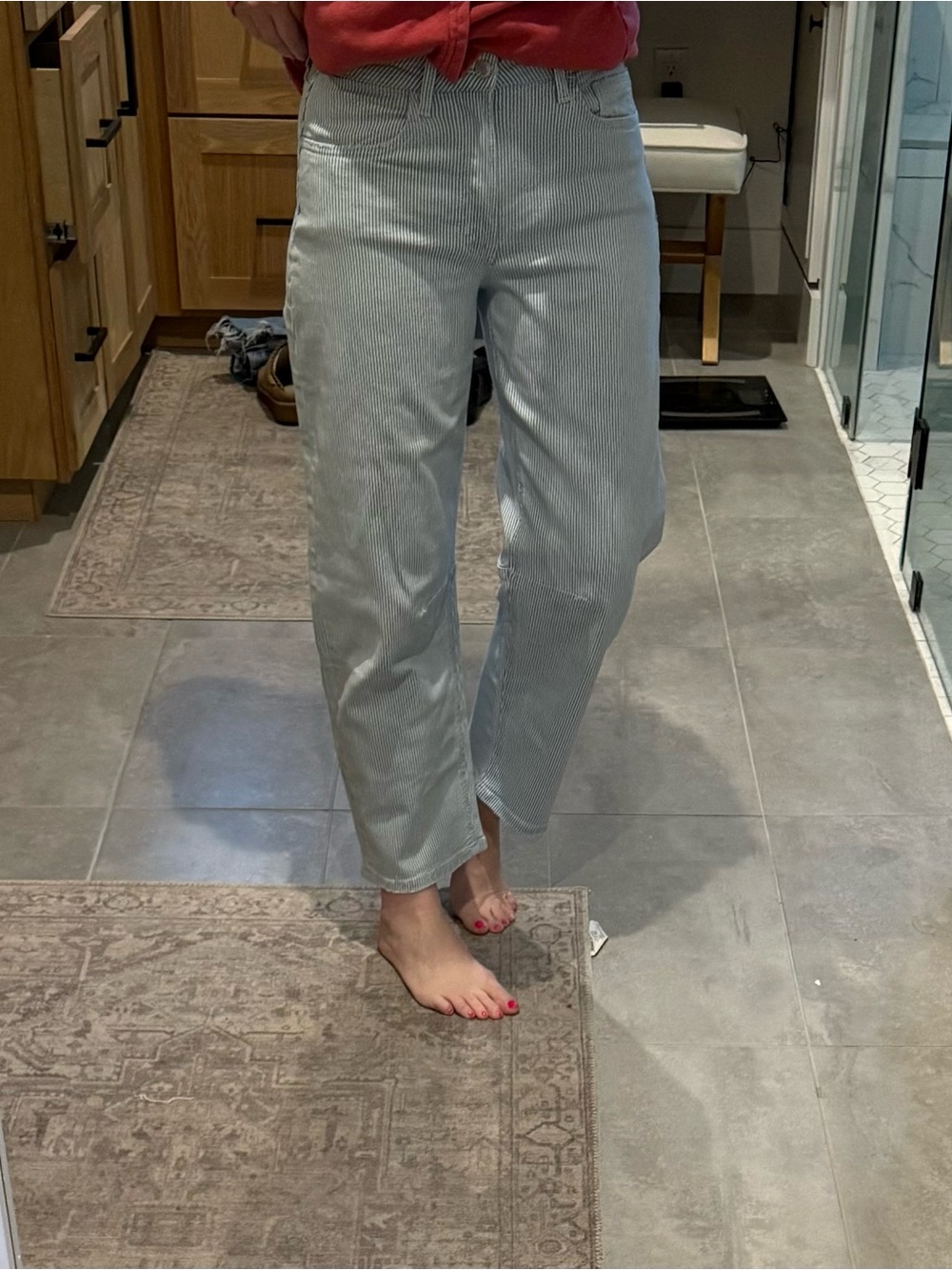 Straight-Leg Jeans in Light Stripe - Women - Picture 4 of 9